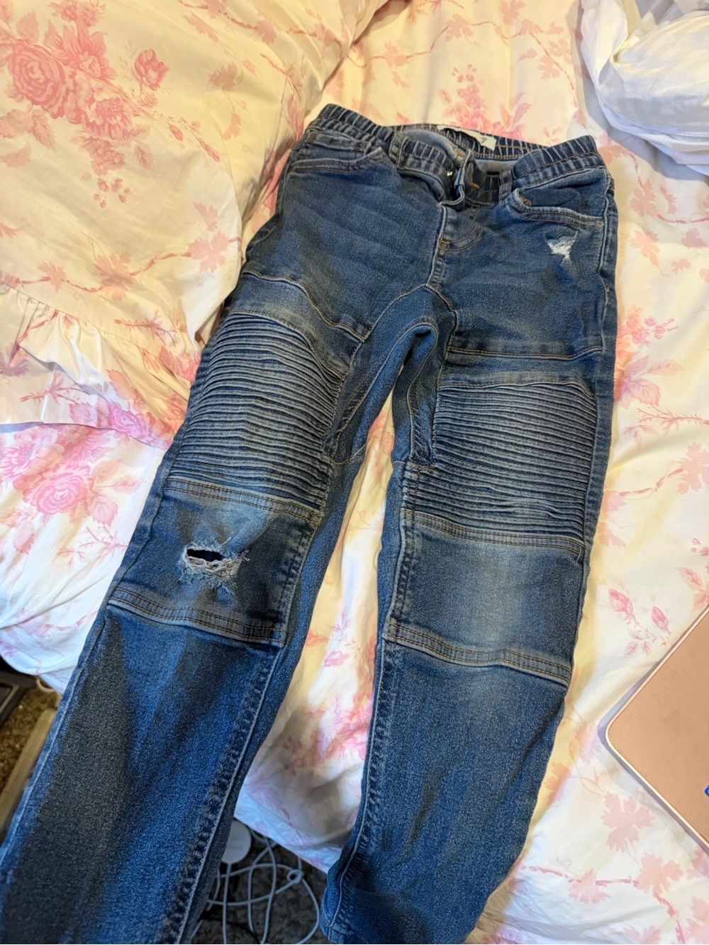 Cotton On Boys Blue Ribbed Knee Jeans